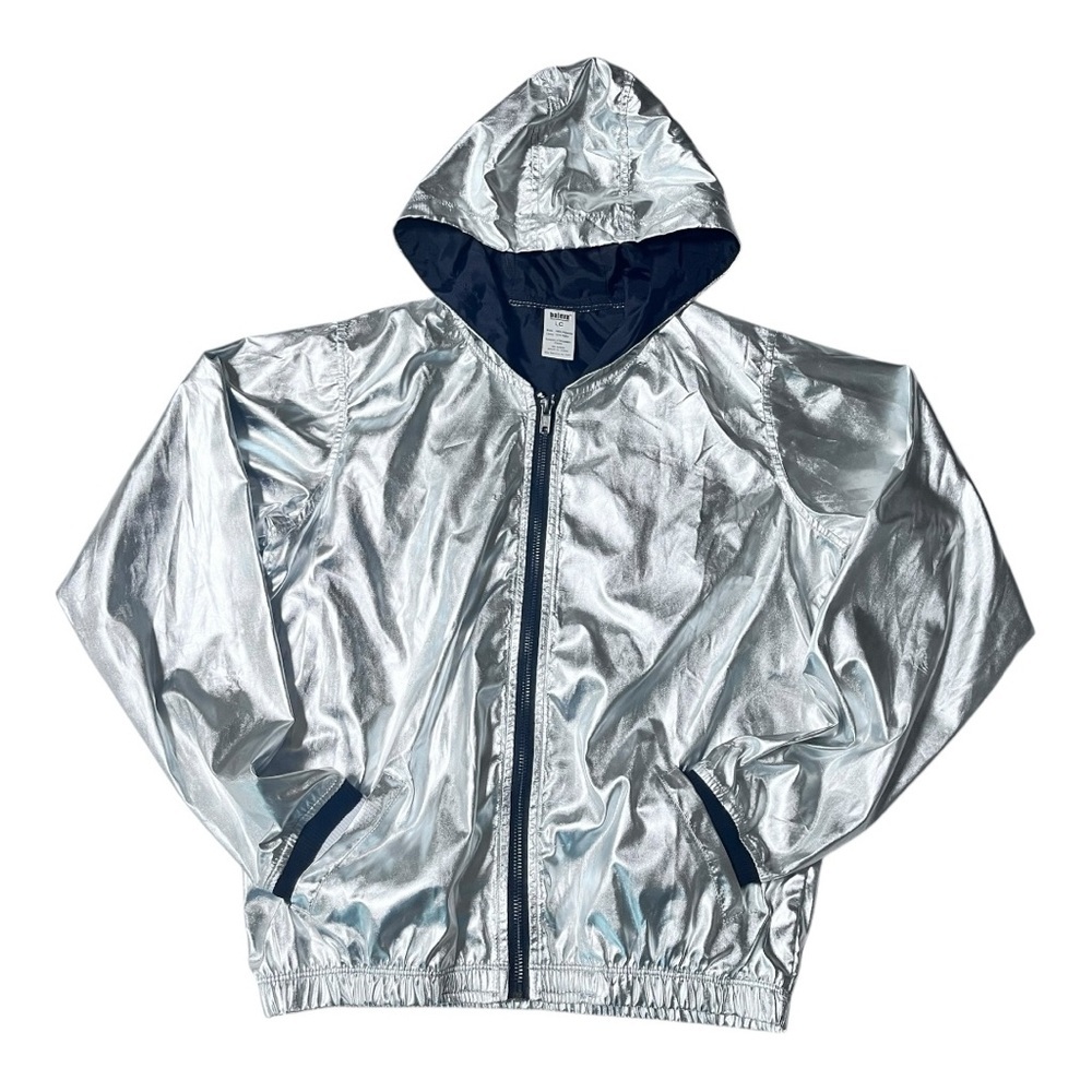 Balera Avant Garde Streetwear Metallic Full Zip Jacket LC Cyber Dance‎ New